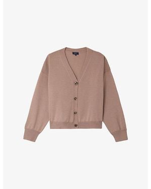Soeur Idem Relaxed-Fit Wool Cardigan - Brown