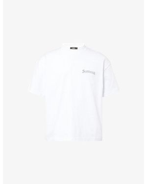 Summit Ornament Cotton T-Shirt - White