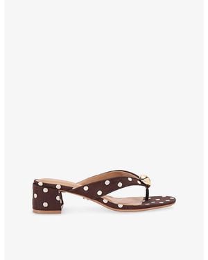 Carvela Kurt Geiger Sorano Woven Block-Heel Sandals - Brown