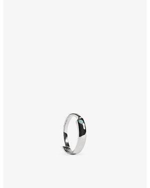 Monica Vinader Amaia Stacking Sterling- And Amazonite Ring - White