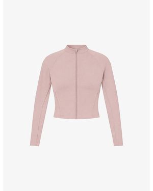 NikeSKIMS Matte Mock-Neck Full Zip Jacket - Pink