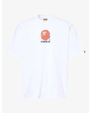 A Bathing Ape Strawberry By Bathing Ape Relaxed Graphic Cotton-Jersey T-Shirt - White