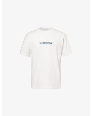 Burberry Heritage Logo Cotton-Jersey T-Shirt - White