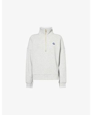 Varley Bertie Half-Zip Stretch-Woven Sweatshirt - White