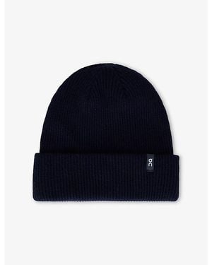 On Shoes Brand-Patch Wool Beanie - Blue