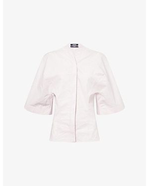 Jacquemus The Moisson Short-Sleeve Cotton Shirt - White
