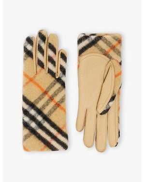 Burberry gloves womens yellow discount
