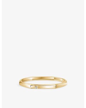 Messika Moderniste Medium 18Ct And 0.05Ct Diamond Bangle Bracelet - Natural