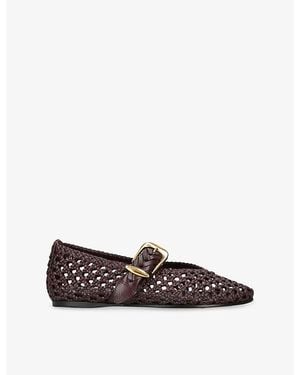 Zimmermann Helix Ballerina Leather Flats - Brown