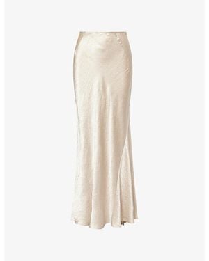 Dissh Breanna Crinkle Satin Maxi Skirt - Natural