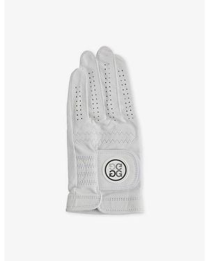 G/FORE Signature Logo Leather Golf Glove - White