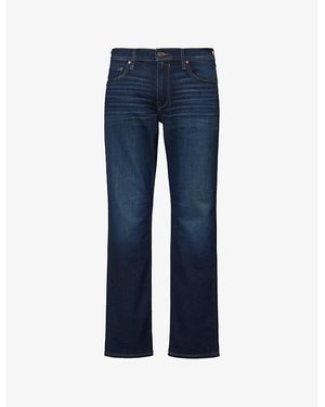 PAIGE Normandie Straight-Leg Regular-Fit Stretch-Denim Jeans - Blue