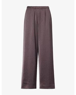 Jenni Kayne Demi Elasticated Satin Pants - Purple