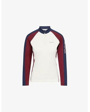 FALKE Skiing 1/4 Zip Thermal Jersey Top - Red