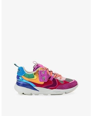 Kurt Geiger Runner Suede And Fabric Sneakers - Purple
