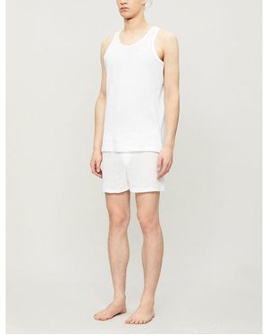 Sunspel Q14 Cellular Cotton T-Shirt - White