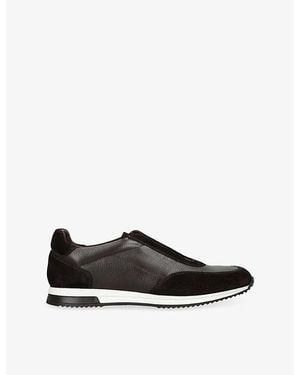 Loake Ballantyne Leather And Suede Trainers - Black