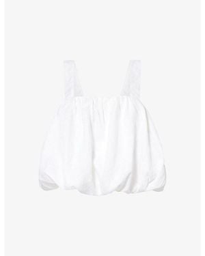 Dissh Ravello Bubble Linen Top - White