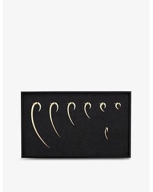 Shaun Leane Iconic Hook- Vermeil Plated Sterling- And 0.04Ct Diamond Earring Box Set - Black