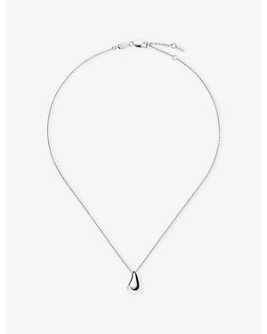 Missoma Savi Sculptural Droplet 925 Sterling Pendant Necklace - White