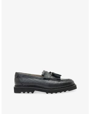 AllSaints Skiff Tassel Leather Loafers - Black