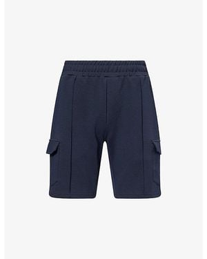 Arne Everyday Lux Cotton-Blend Cargo Shorts - Blue