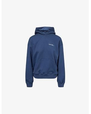 The Couture Club Padel & Palomas Oversized Cotton-Jersey Hoody - Blue