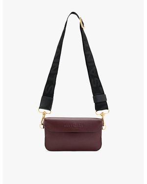 AllSaints Zoe Logo-Debossed Leather Cross-Body Bag - Red