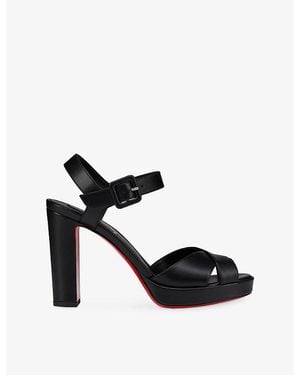 Christian Louboutin Cora 100 Leather Heeled Sandals - Black