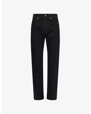 Givenchy Embroidered-Logo Straight-Leg Denim Jeans - Black
