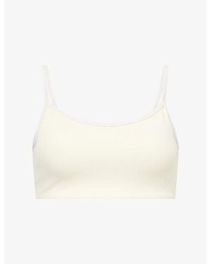 Sisterly Tribe Softsculpt Studio Stretch-Jersey Sports Bra - White