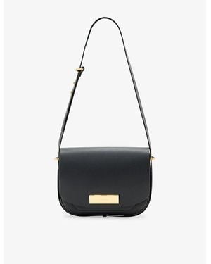 AllSaints Etta Leather Satchel Cross-Body Bag - Black