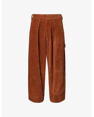 STORY mfg. Lush Corduroy Cotton Carpenter Trouser - Brown