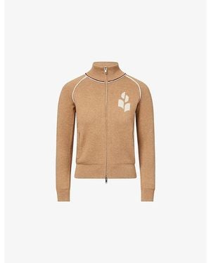 Isabel Marant Lanya Log-Pattern Knitted Top - Natural