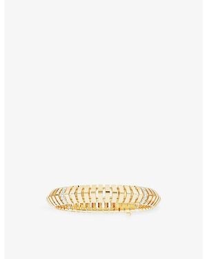 Apm Monaco Rayon De Soleil 18Ct- Plated Alloy And Cubic Zirconia Bracelet - Metallic