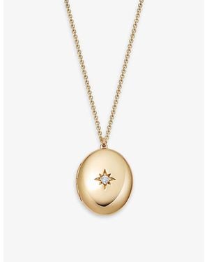 Astley Clarke Biography 18Ct-Plated Sterling Vermeil And Sapphire Locket - Metallic
