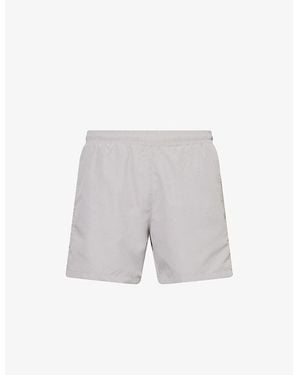 BOSS Dolphin Logo-Print Swim Shorts - Gray