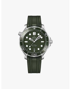Omega 210.32.42.20.10.001 Seamaster Diver 300M Steel And Rubber Self-Winding Watch - Green