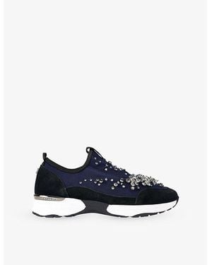Carvela Kurt Geiger Tempo Jewel Slip-On Woven Sneakers - Blue