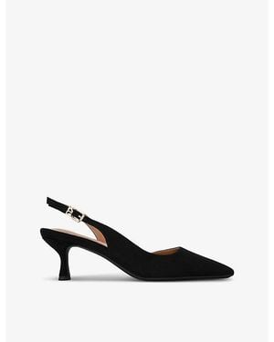 KG by Kurt Geiger Aria Low 2 Slingback Suede Courts - Black