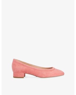 Dune Approve Suede Ballet Flats - Pink