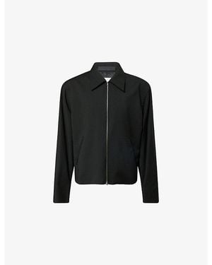 Our Legacy Collared Zip-Up Wool Jacket - Black