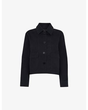 Whistles Marie Relaxed-Fit Cotton Jacket - Black