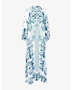 Melissa Odabash Amity Woven Beach Dress - Blue