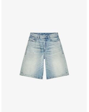 DIESEL De-Sire Wide-Leg Denim Shorts - Blue