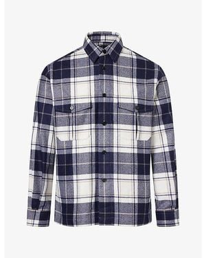 dunhill Tartan Cashmere Overshirt - Blue