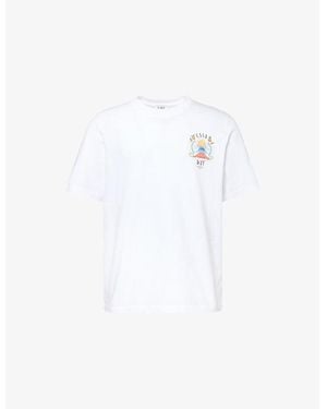 CASABLANCA Graphic-Print Cotton-Jersey T-Shirt - White