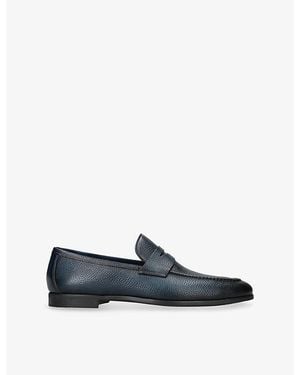 Magnanni Diezma Leather Penny Loafers - Blue