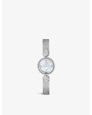 Boucheron Wa015704 Serpent Bohème Stainless-Steel, 0.6Ct Diamond And Mother-Of-Pearl Watch - White