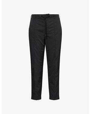 Tom Ford Drawstring Tapered-Leg Woven Trousers - Blue